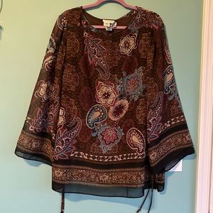 Coldwater Creek Flowy Floral Blouse